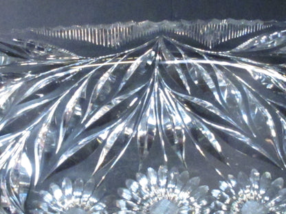 ABP cut glass dish Pairpoint daisey ANTIQUE