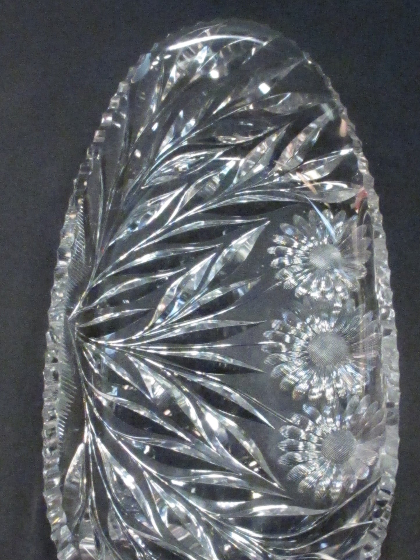 ABP cut glass dish Pairpoint daisey ANTIQUE