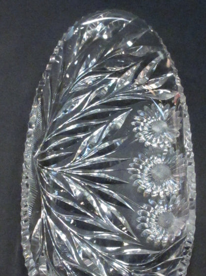 ABP cut glass dish Pairpoint daisey ANTIQUE