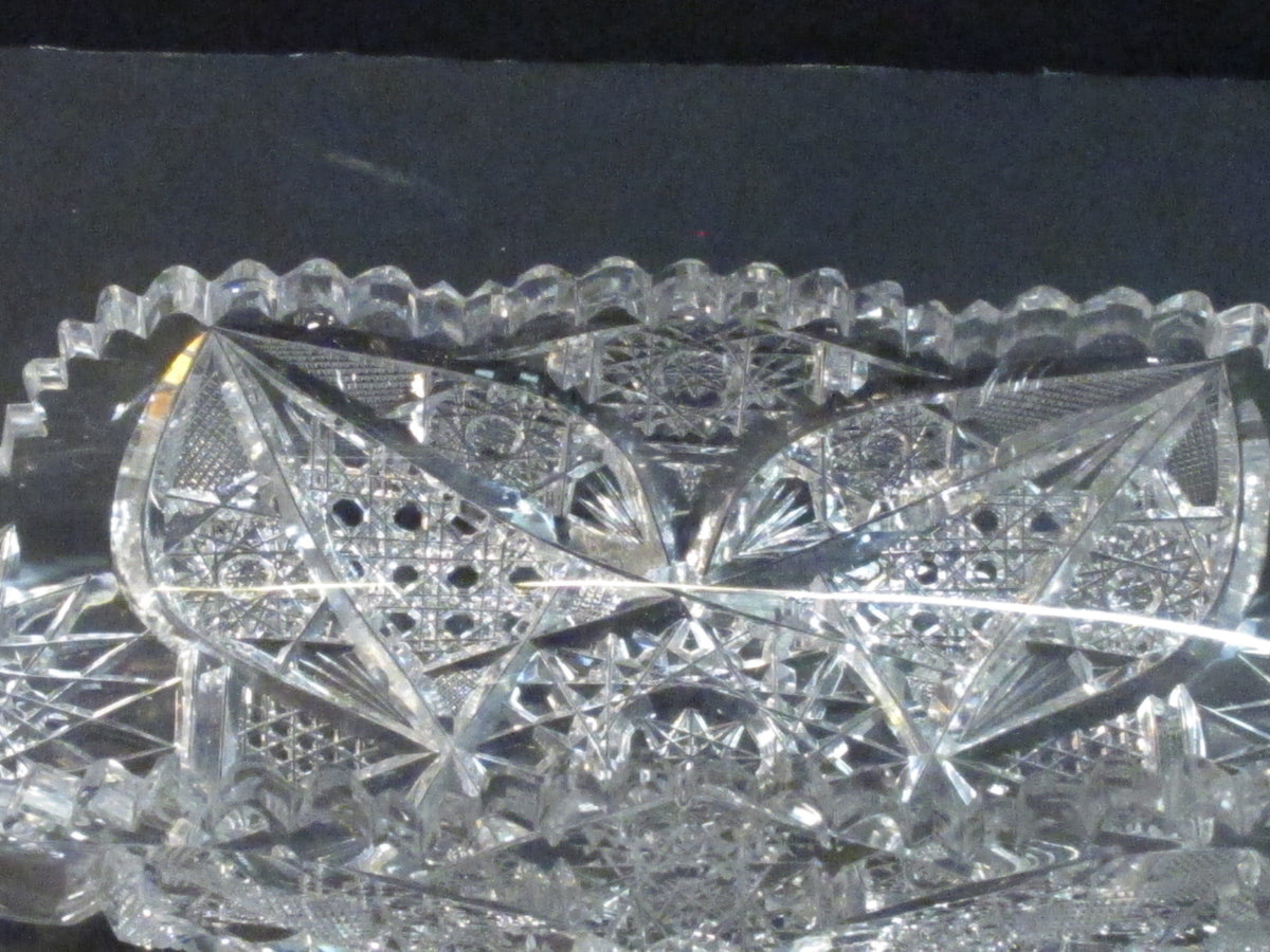 ABP Crystal Cut Glass celery hobstar Sharp