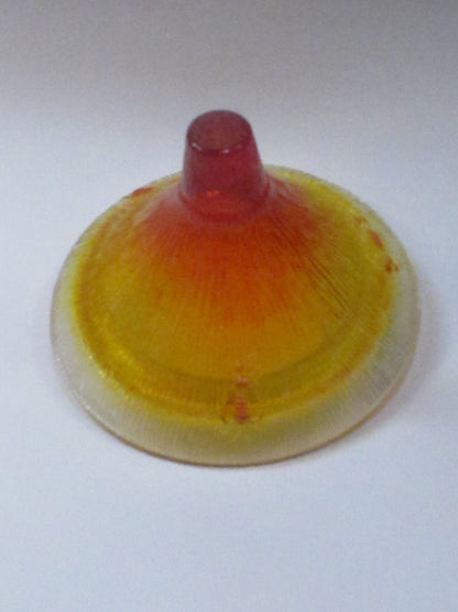 Glass lid Replacement bee orange amber honey