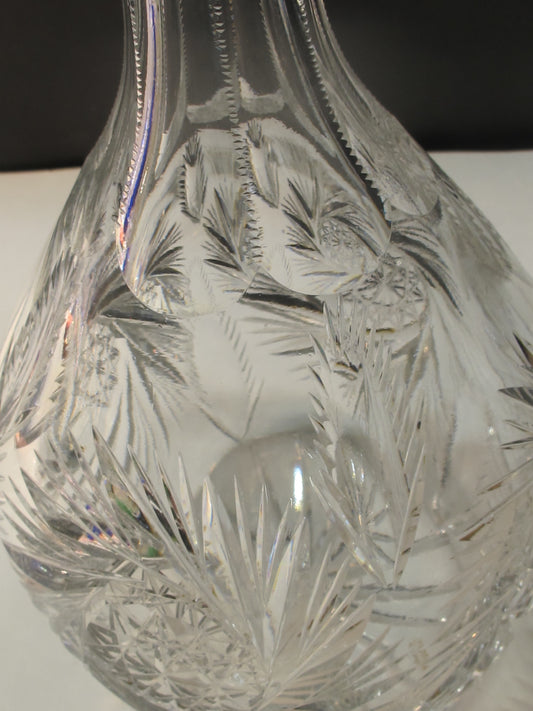American Brilliant Period Cut Glass decanter, Antique  ABP