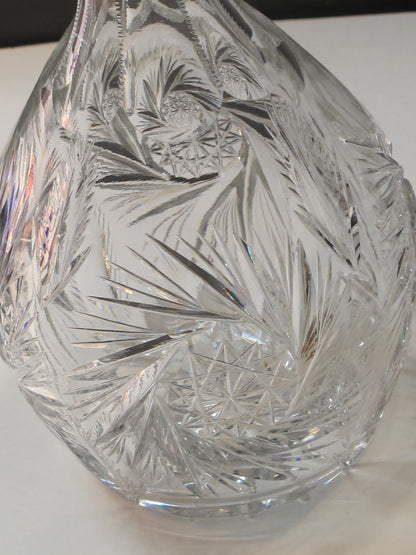 American Brilliant Period Cut Glass decanter, Antique  ABP