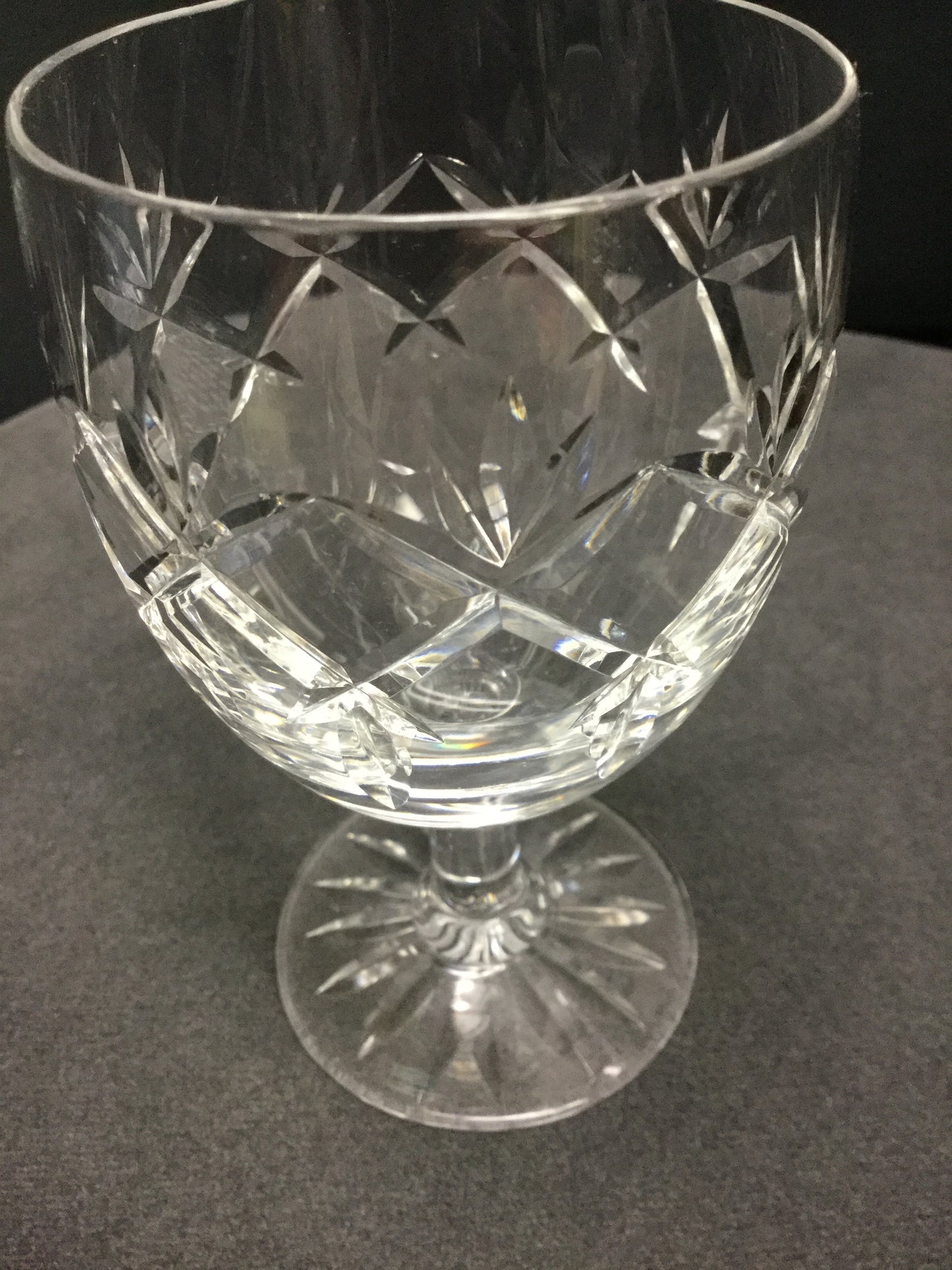 Webb Corbett Prince Charles Hand cut glass wine glass England - O'Rourke crystal awards & gifts abp cut glass