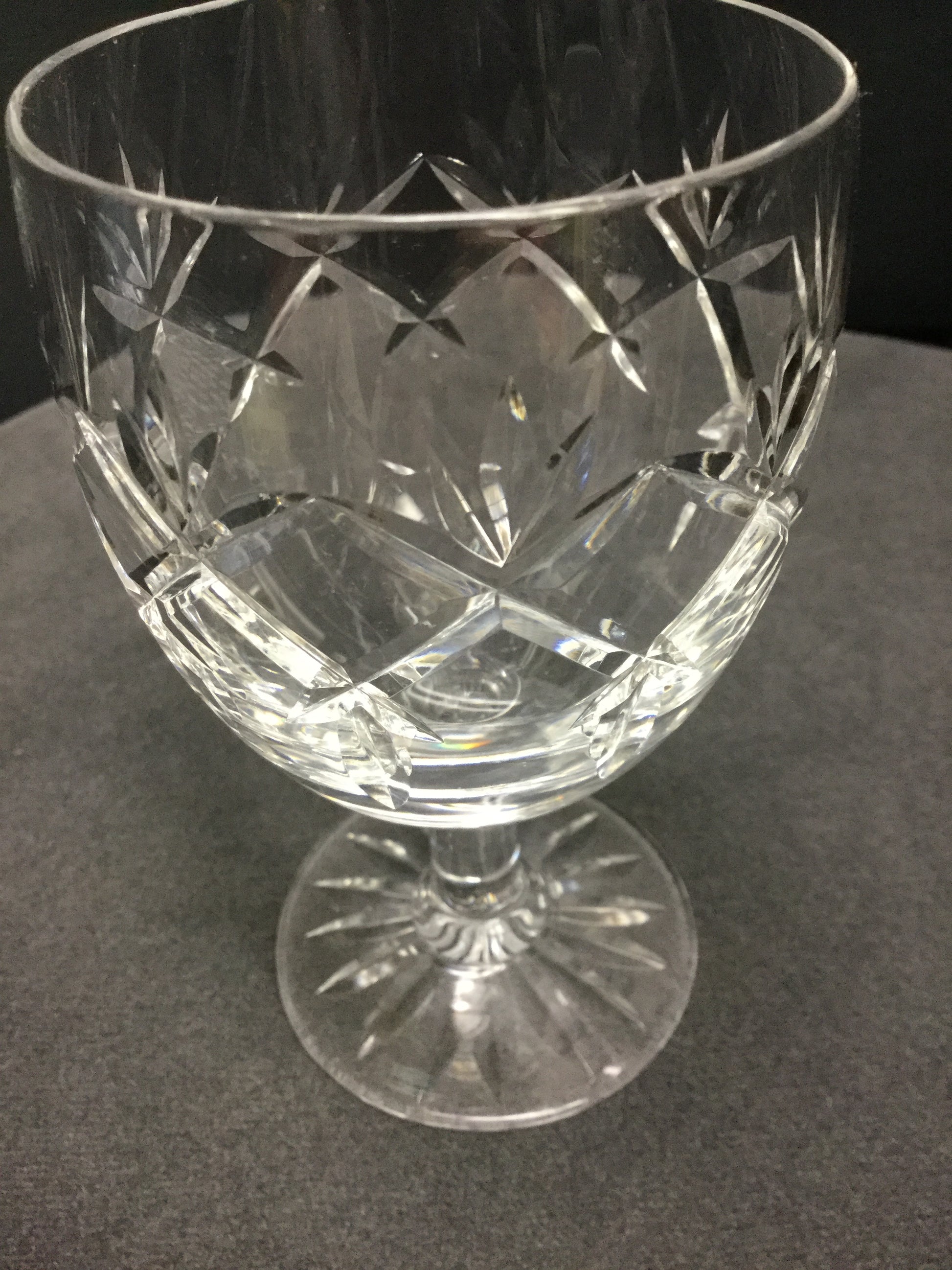 Webb Corbett Prince Charles Hand cut glass wine glass England - O'Rourke crystal awards & gifts abp cut glass