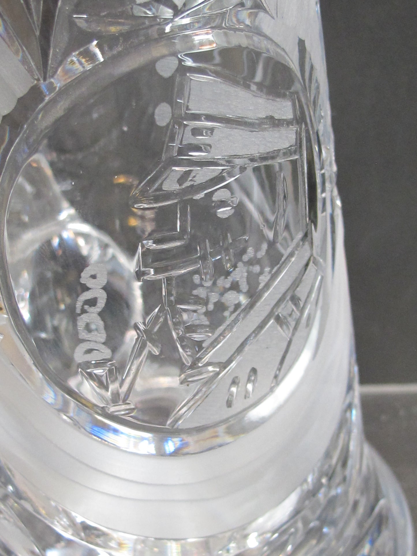 Tankard Cut Glass Crystal Smoker with pipe