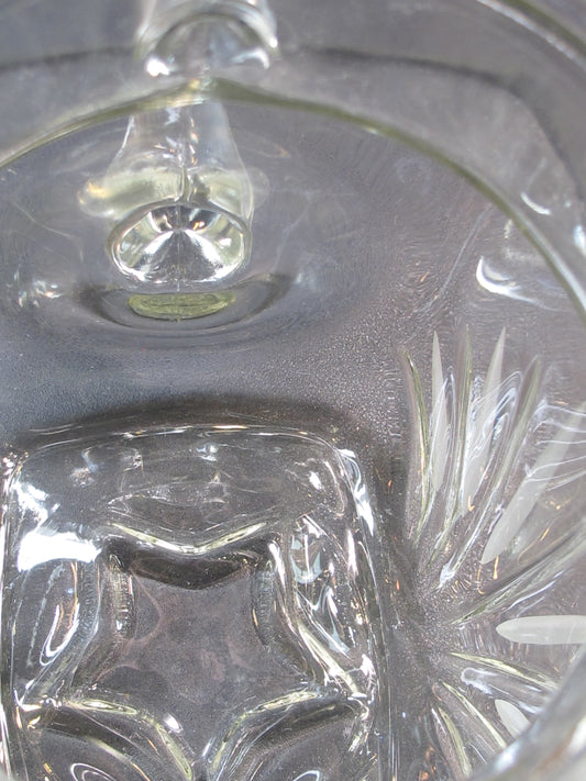 Glass pitcher 36 oz with frosted cuts