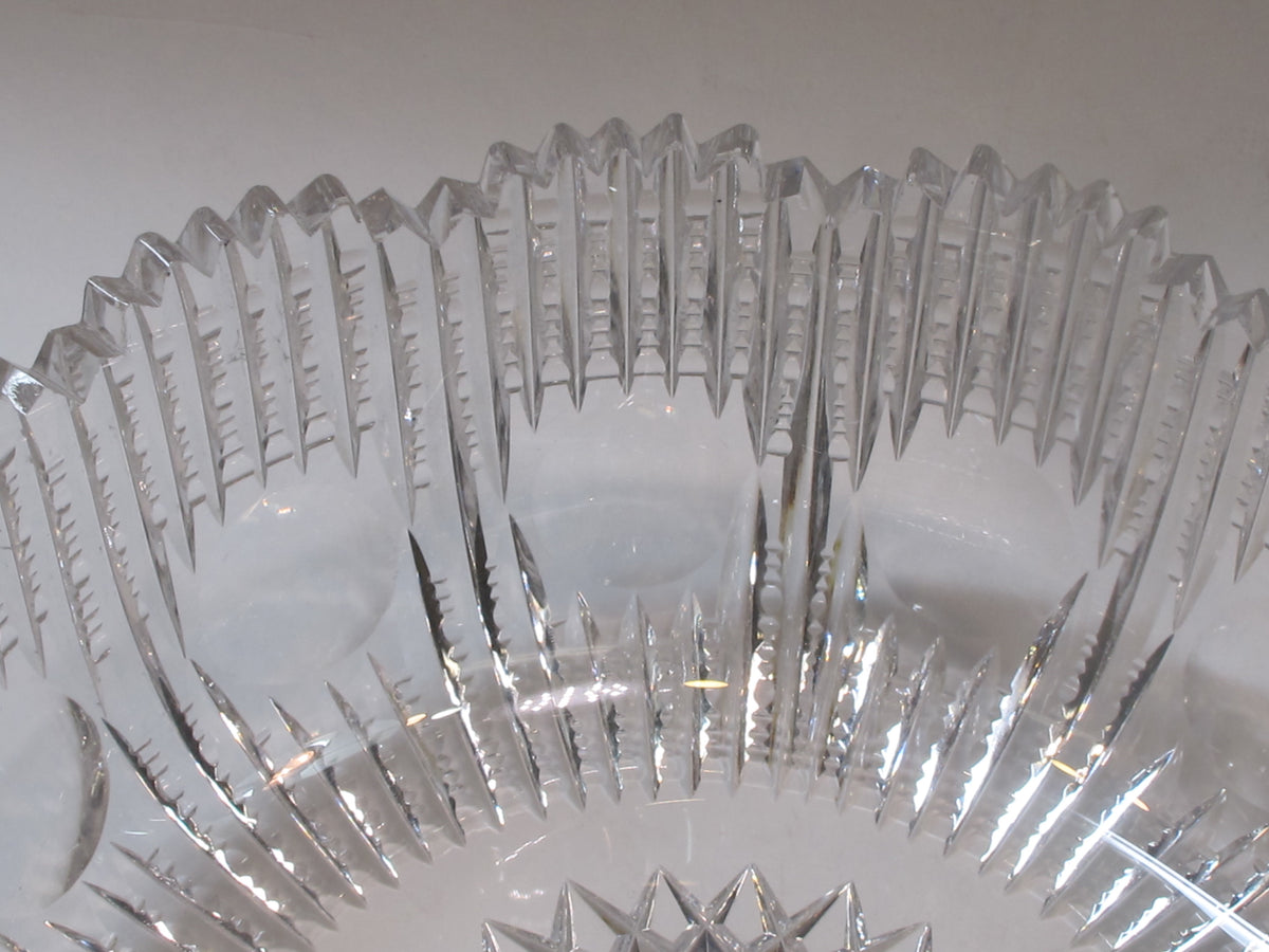 abp cut glass bowl 9"