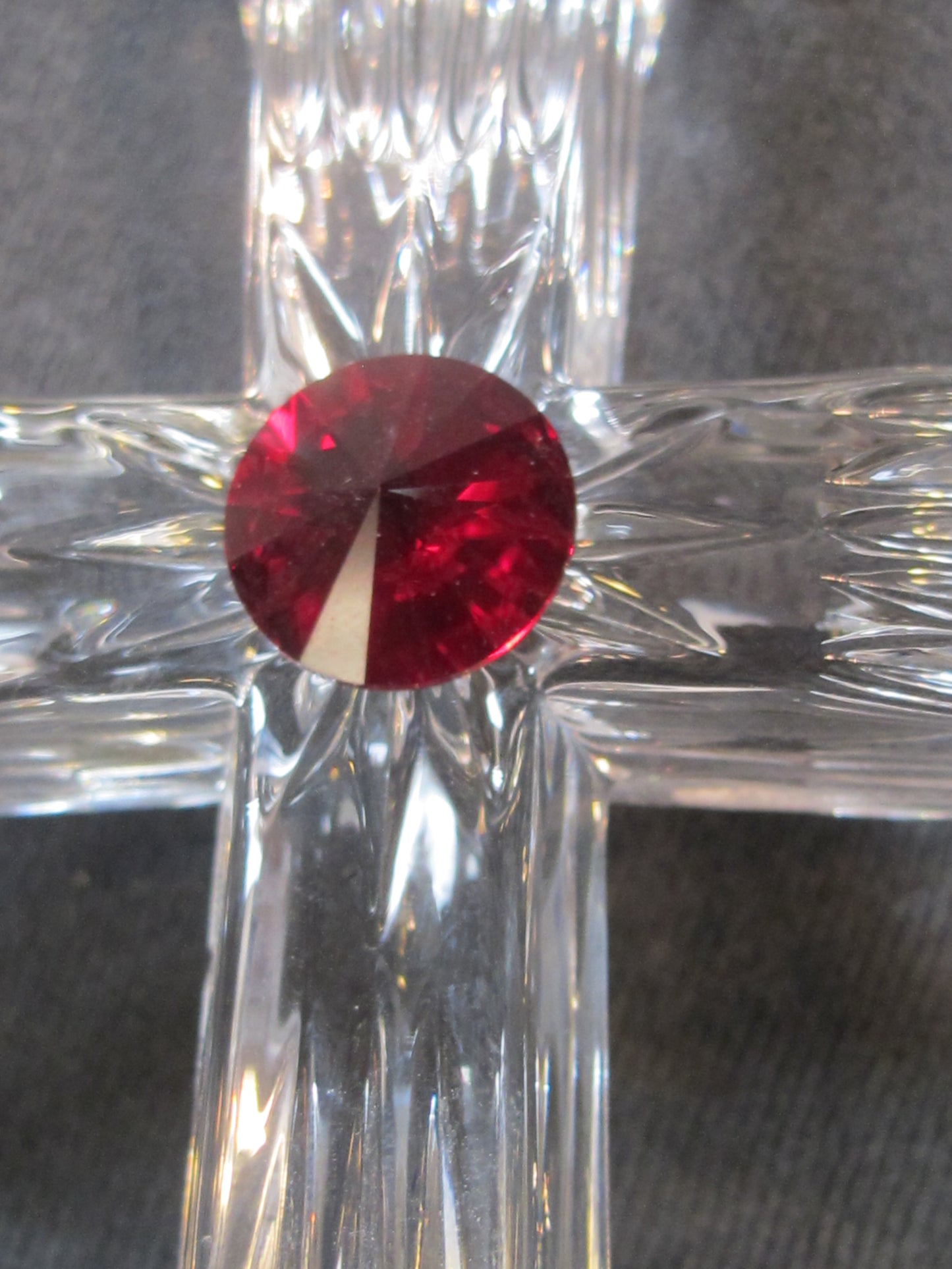 Crystal cross red jewel Great gift Made in USA