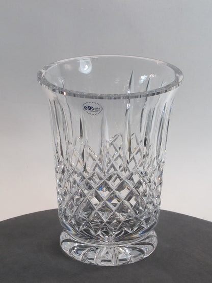 Hand Cut 24% lead crystal vase with space for etching  Award