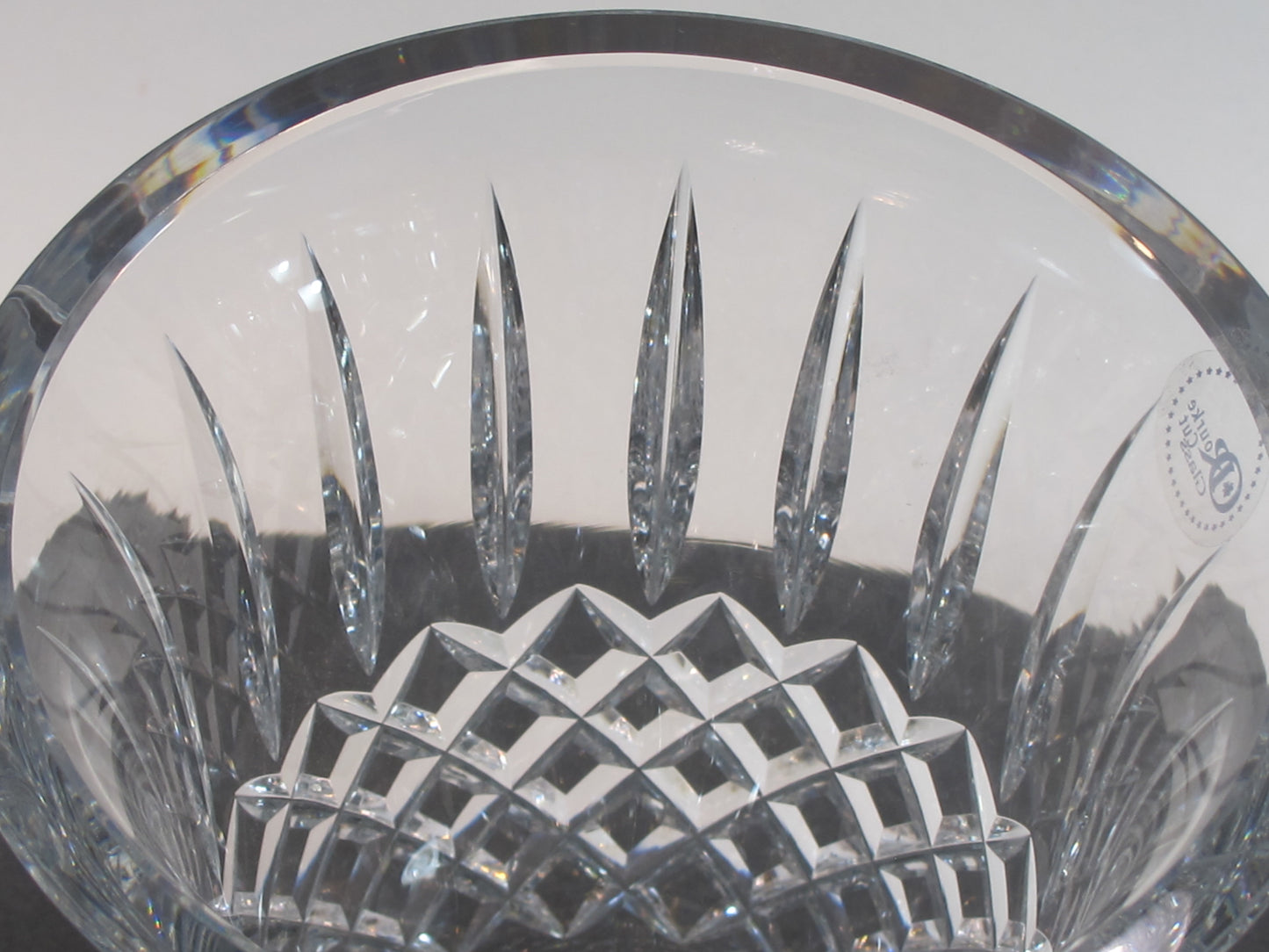 Hand Cut 24% lead crystal vase with space for etching  Award