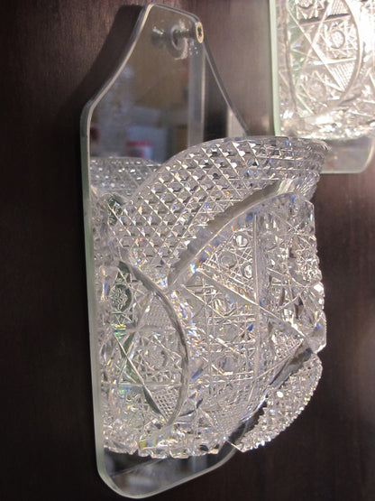 ODDS and ends Brilliant Period hand Cut Glass re-purposed