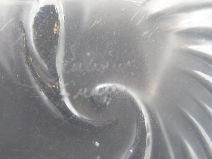 Lalique clear and frosted Crystal Nancy Cigar ashtray signed glass