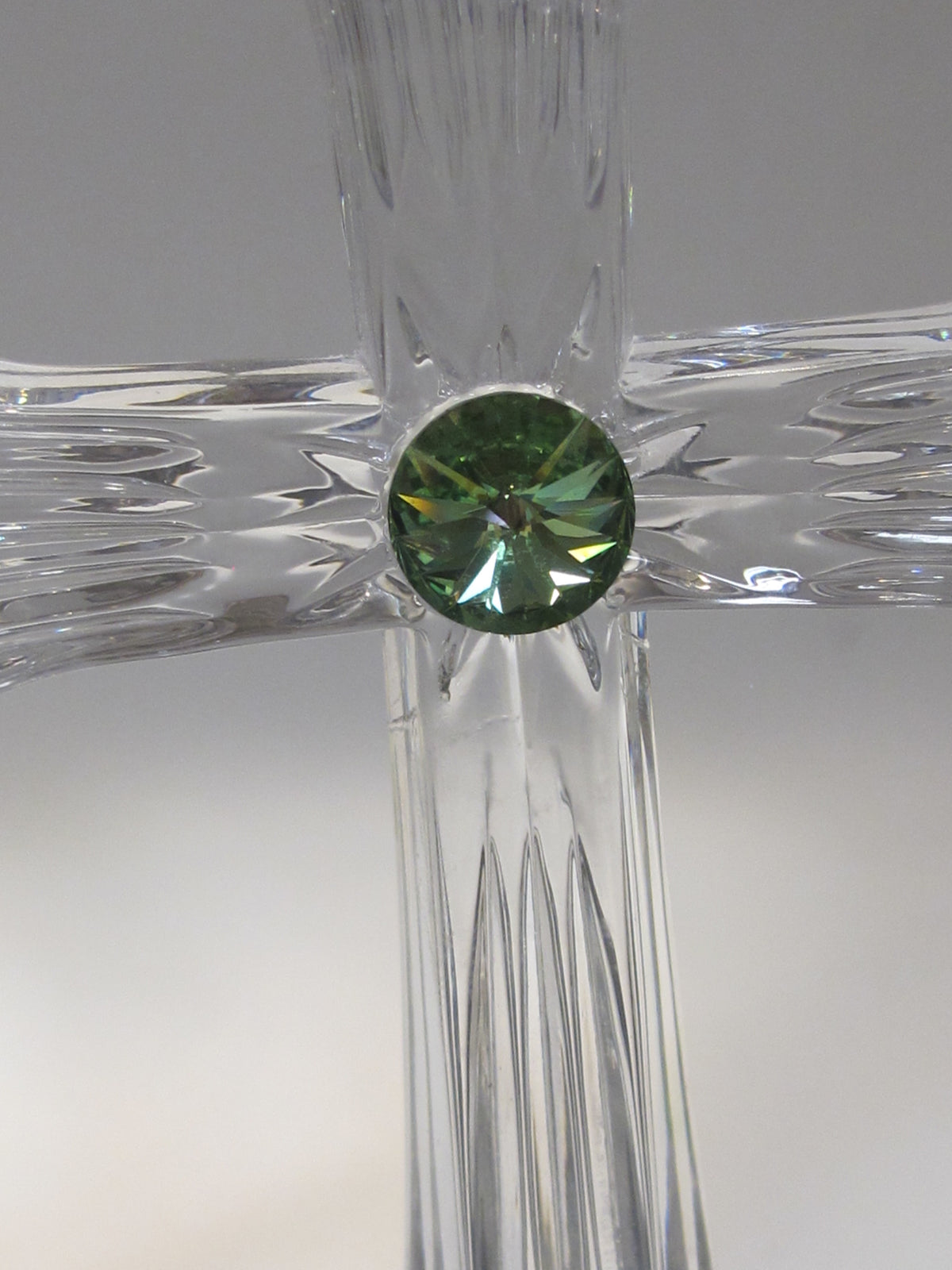Glass cross 24 % lead crystal made in USA