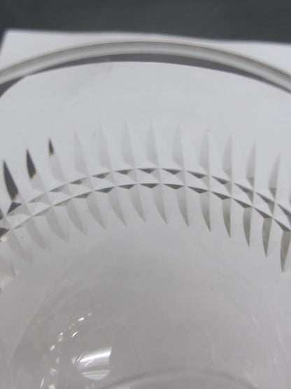 Cut glass wine stemware