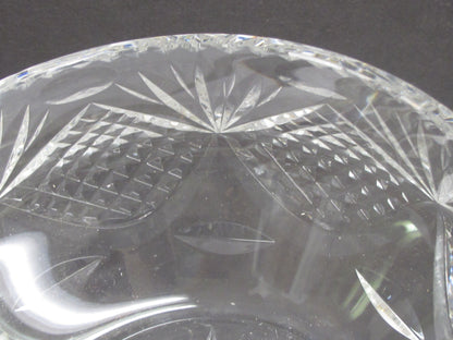 Signed Hand Cut Glass  bowl English blown blank Stuart ?