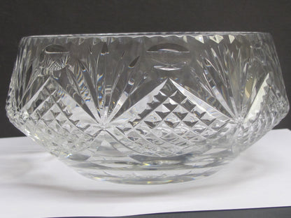 Signed Hand Cut Glass  bowl English blown blank Stuart ?