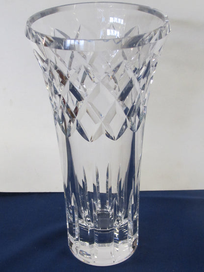 Hand cut crystal vase ideal for awards Custom Etched