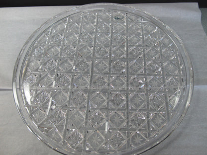 Hand Cut glass plate crystal signed - O'Rourke crystal awards & gifts abp cut glass