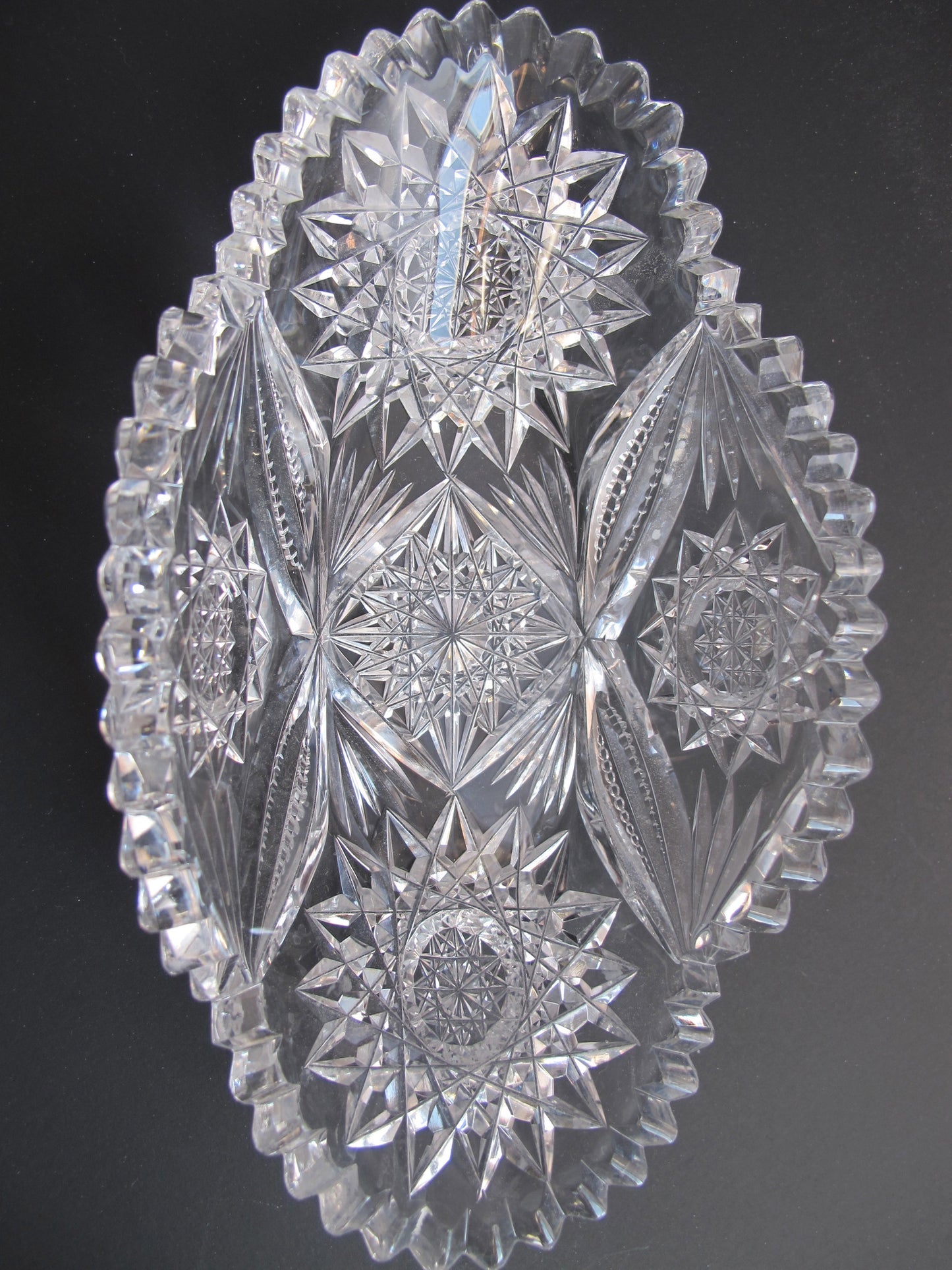 Signed Fry bonbon American Brilliant Period Cut Glass  Antique - O'Rourke crystal awards & gifts abp cut glass