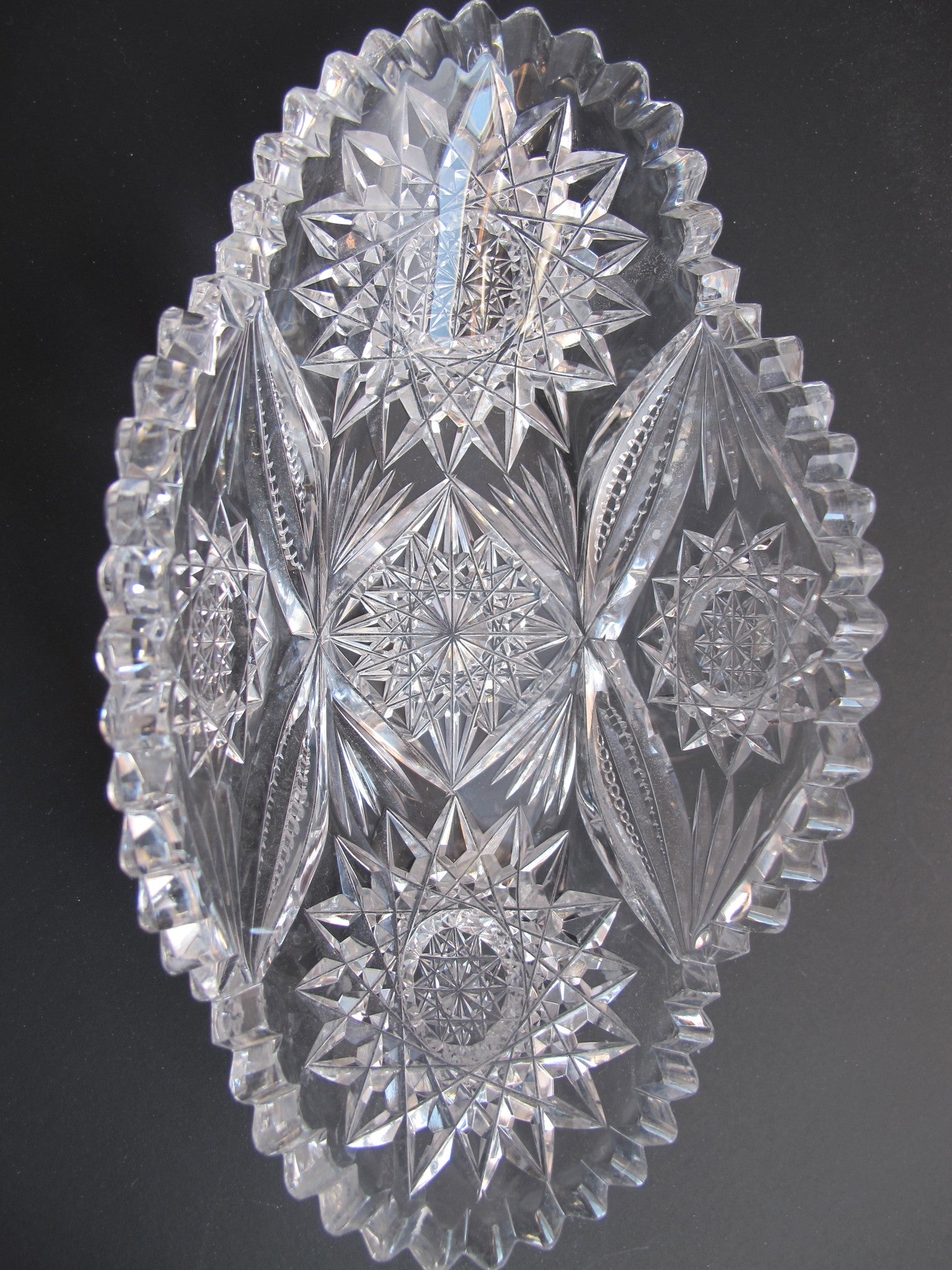 Signed Fry bonbon American Brilliant Period Cut Glass  Antique - O'Rourke crystal awards & gifts abp cut glass