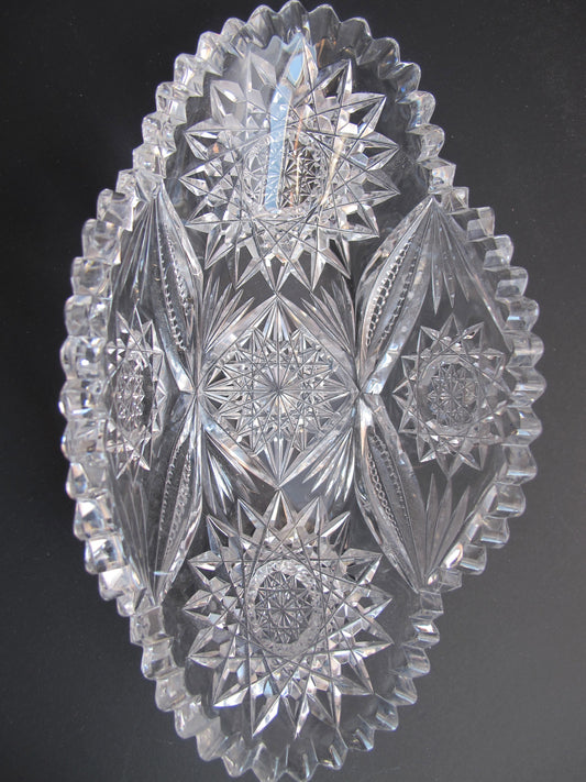 Signed Fry bonbon American Brilliant Period Cut Glass  Antique - O'Rourke crystal awards & gifts abp cut glass