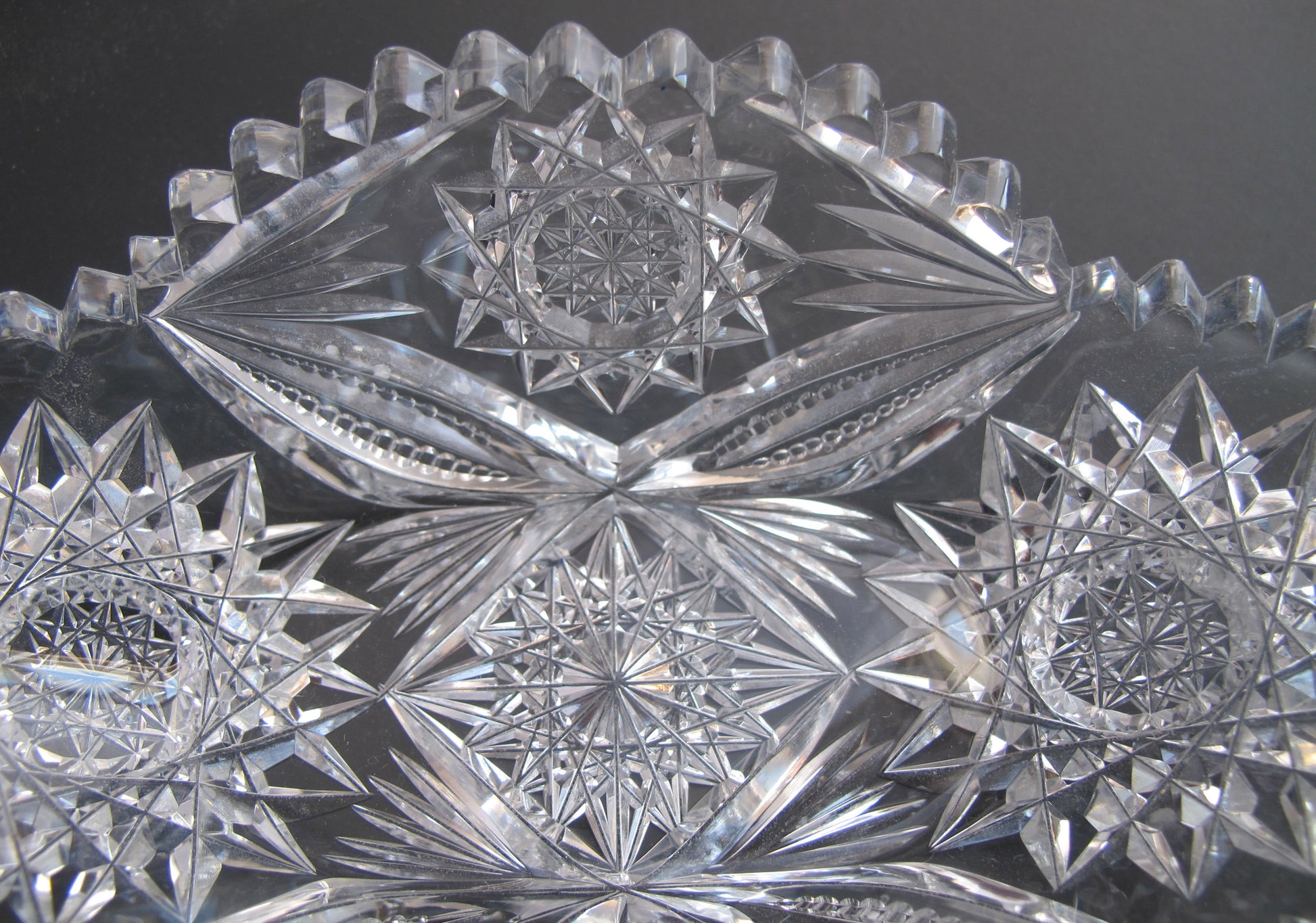 Signed Fry bonbon American Brilliant Period Cut Glass  Antique - O'Rourke crystal awards & gifts abp cut glass