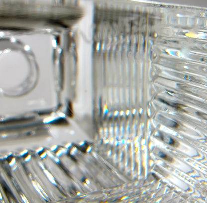 Signed Val st lambert candle holder CRYSTAL 5.375" - O'Rourke crystal awards & gifts abp cut glass