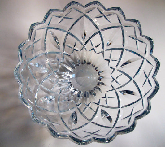 Signed Lenox deep Cut glass bowl Crystal - O'Rourke crystal awards & gifts abp cut glass