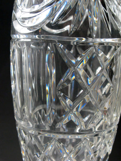 Signed Hand cut crystal vase ideal for awards Custom glass - O'Rourke crystal awards & gifts abp cut glass