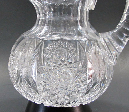 Pitcher American Brilliant Period Cut Glass Antique - O'Rourke crystal awards & gifts abp cut glass