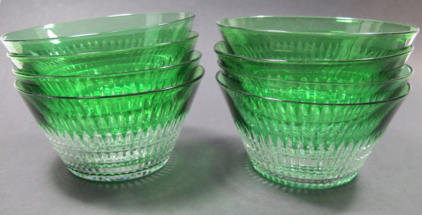 Green cased glass cut to clear finger bowl Dorflinger ? - O'Rourke crystal awards & gifts abp cut glass