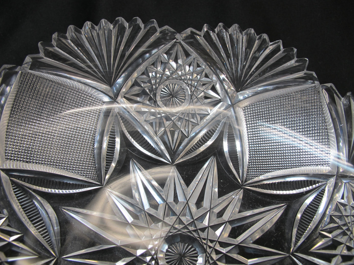L. Straus Imperial American Brilliant Period hand Cut Glass oval bowl abp - O'Rourke crystal awards & gifts abp cut glass