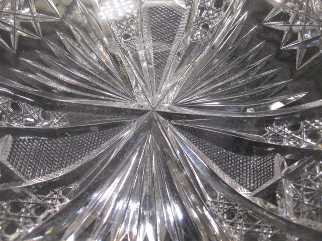 American Brilliant Period Cut Glass Blown blank ABP Antique bowl
