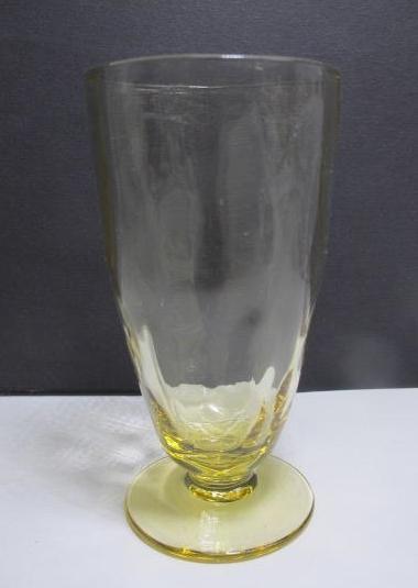 Bryce amber optic footed glass