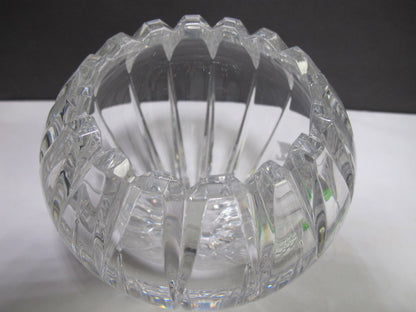 Cut glass heavy flower vase