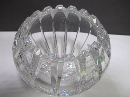 Cut glass heavy flower vase