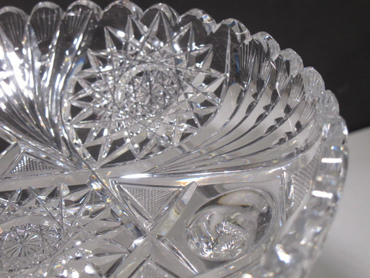 ABP cut glass 3 legged bowl bowl American brilliant vid122