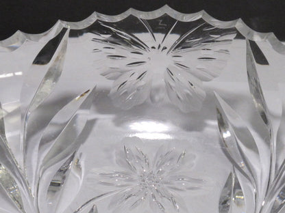 ABP cut glass low bowl Murillo Pairpoint Butterfly ANTIQUE C1