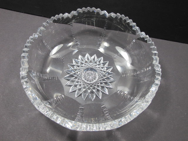ABP cut glass fluted low bowl