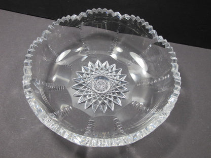 ABP cut glass fluted low bowl