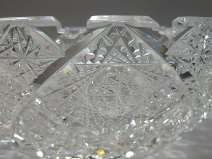 Signed Clark ABP cut glass Prima Donna bowl American brilliant Altered