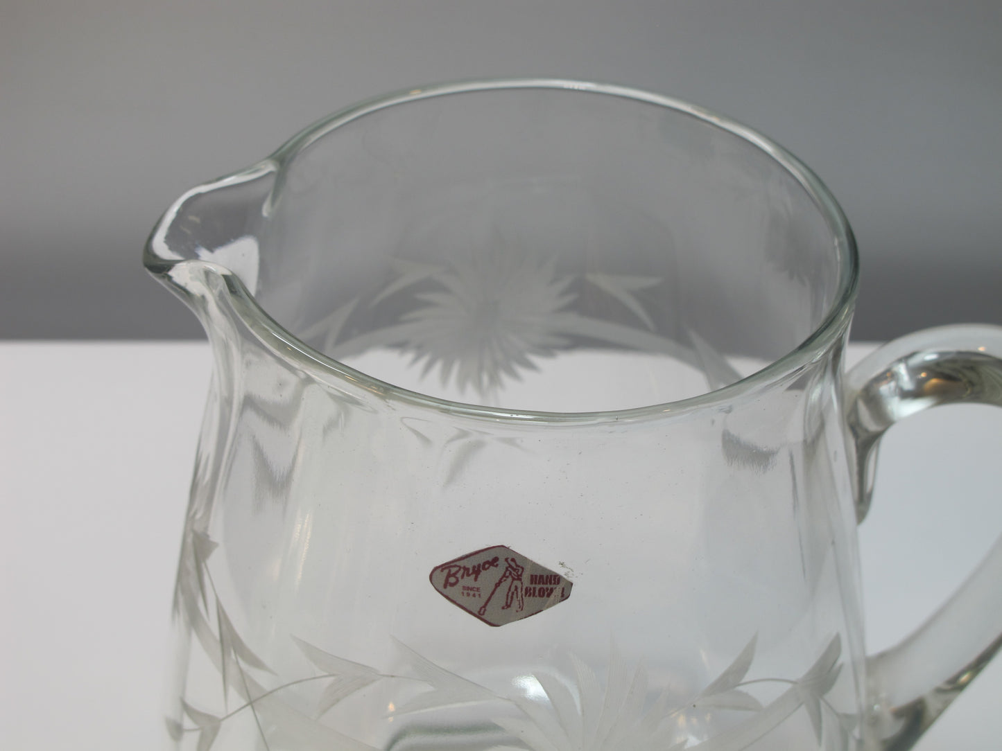 Bryce Crystal hand wheel cut pitcher