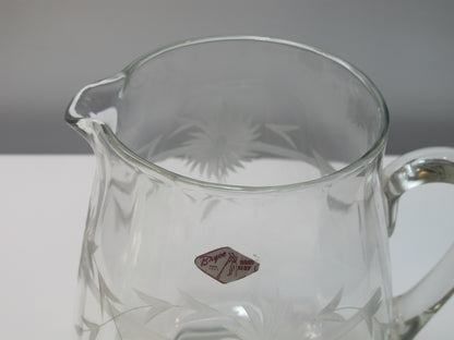 Bryce Crystal hand wheel cut pitcher