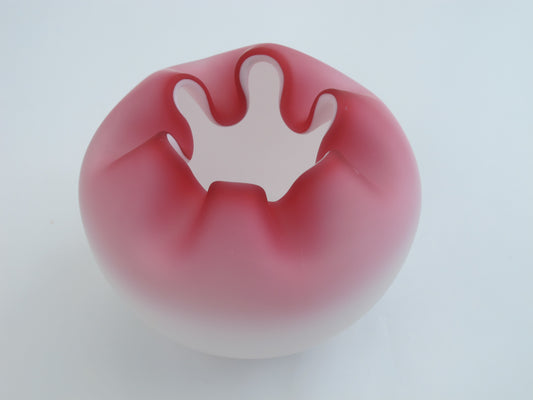rose bowl , Antique Mt Washington pink satin