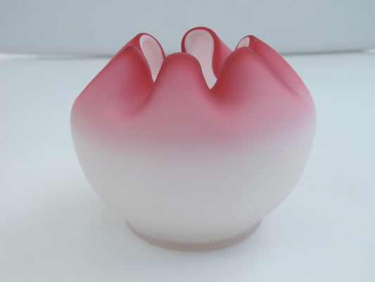 rose bowl , Antique Mt Washington pink satin