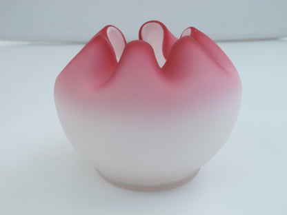 rose bowl , Antique Mt Washington pink satin