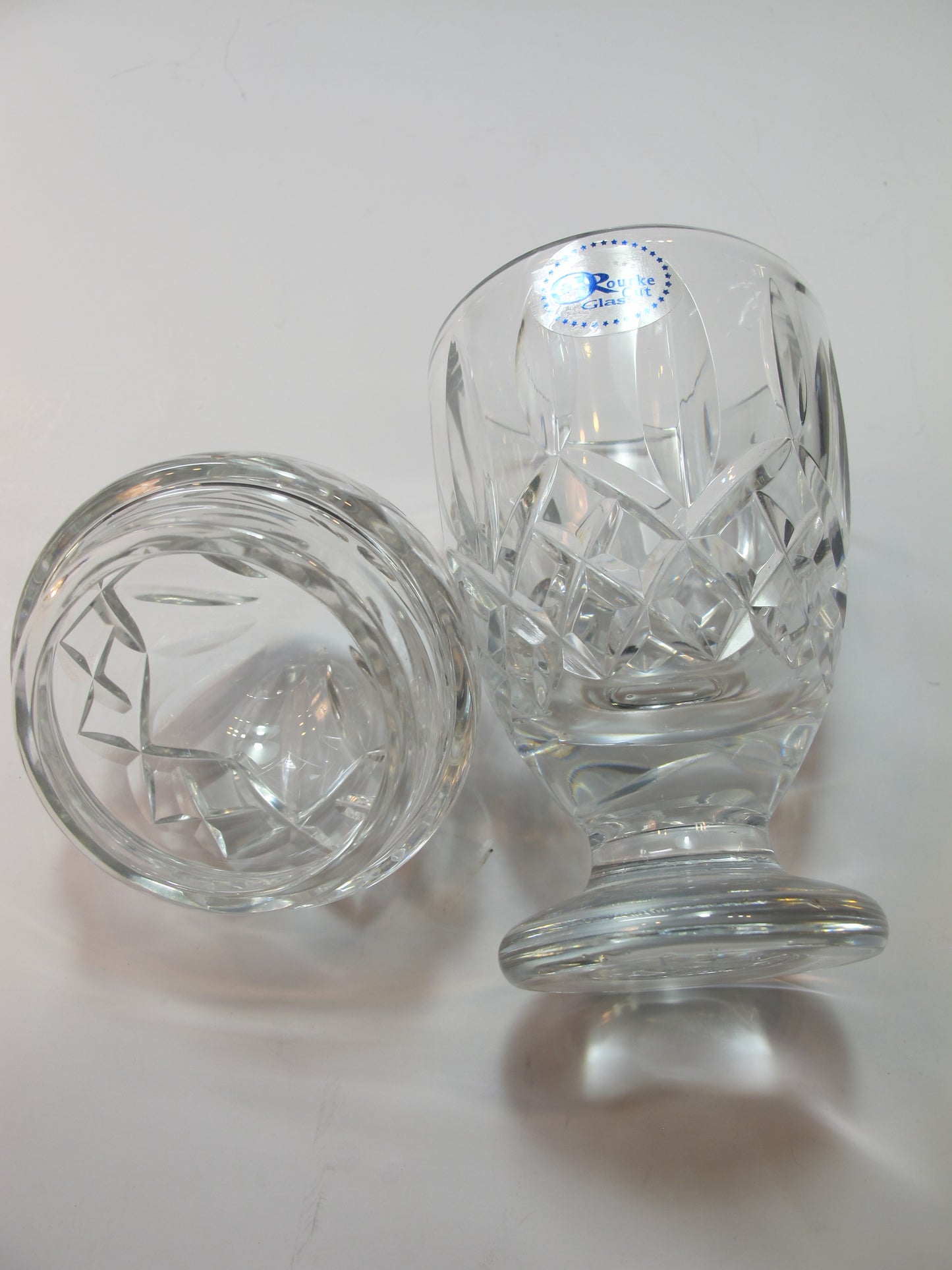 Hand Cut 24% lead crystal candy jar with lid
