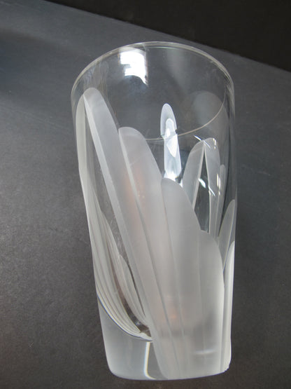 Cut Glass vase Lenox USA crystal Wings