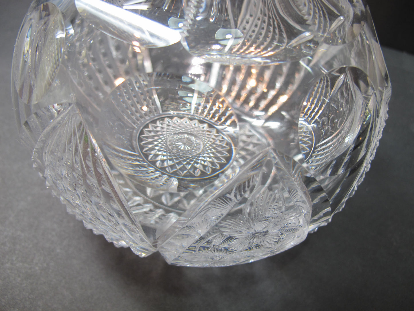 ABP Carafe American Brilliant Period hand Cut Glass floral 629
